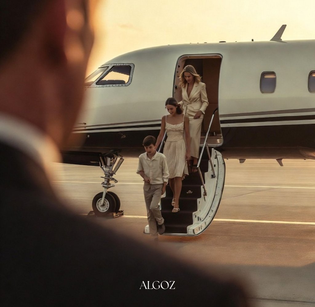 Private jet on tarmac for HNWI evacuation